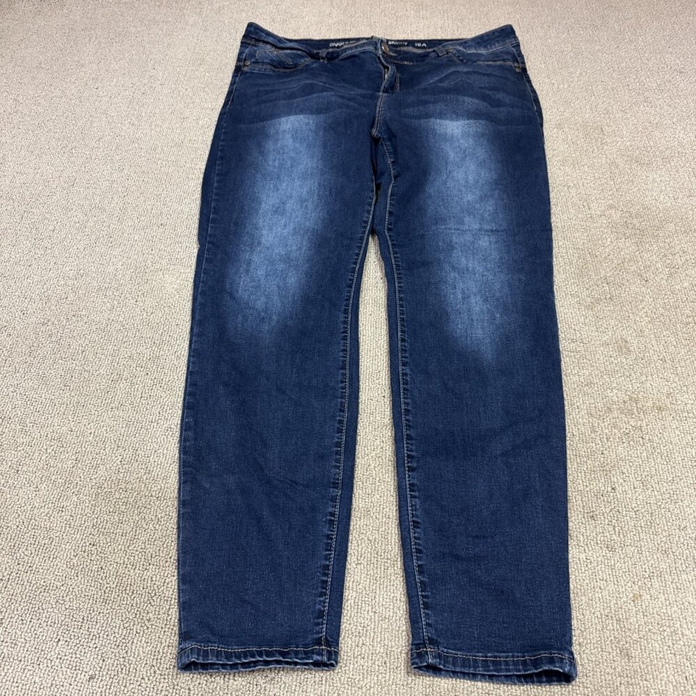 Avenue Denim Jeans Skinny Blue Pockets Women’s Size 18
